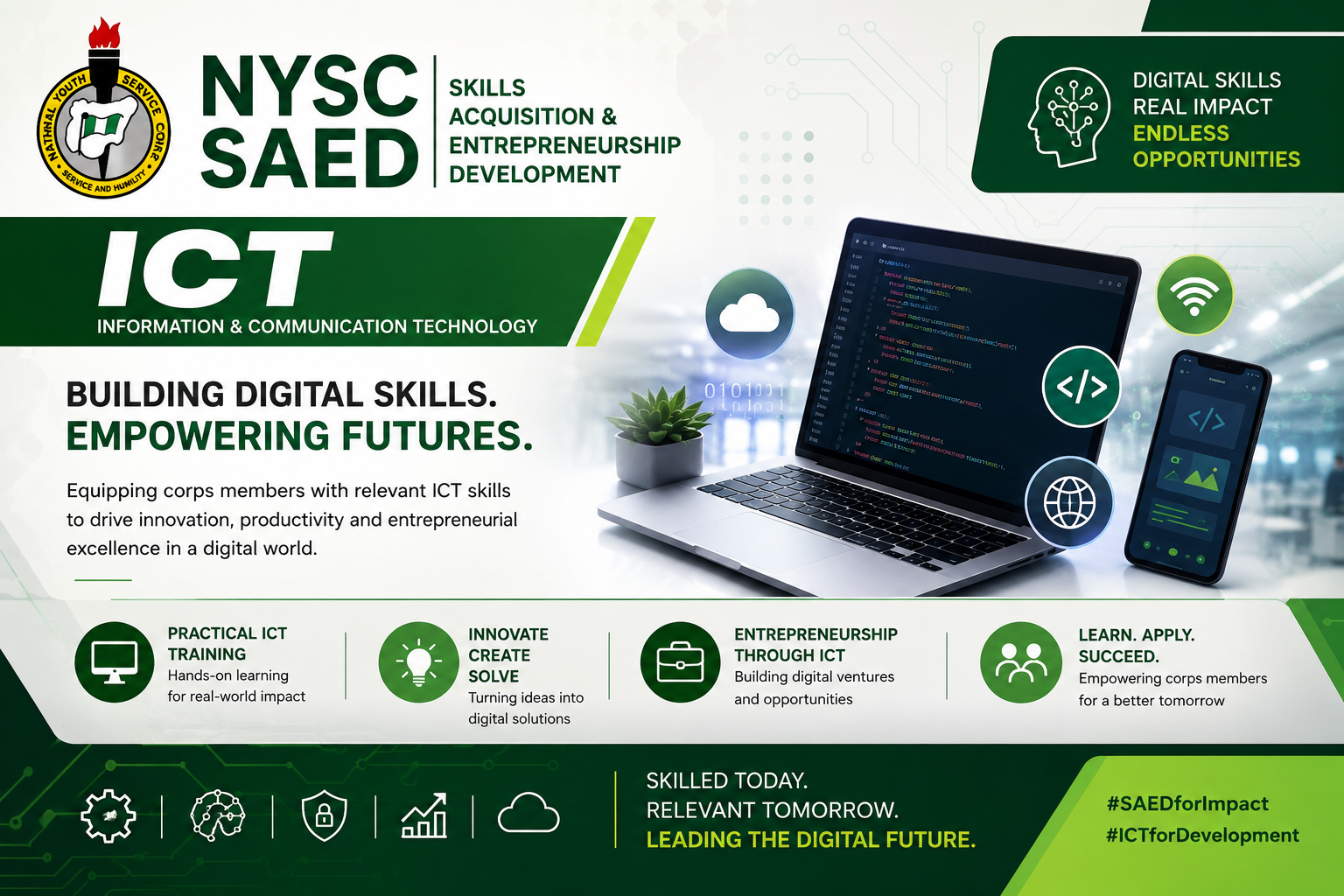 SAED ICT training platform visual